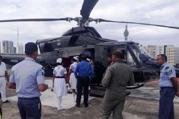 ஹெலிகொப்டரில் அழைத்துவரப்பட்ட முக்கியஸ்தர்; அதி தீவிர சிகிச்சை பிரிவில் அனுமதி !