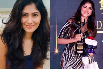 கையில் விருதுடன் பிக்பாஸ் ஜூலியா இது? என்ன இப்படி ஆயிட்டாங்க!