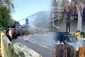 கொழும்பில் பாரிய ஆர்ப்பாட்டம்! கல்வீச்சில் ஈடுபட்ட மாணவர்கள்: ஊடகவியலாளரை தாக்கிய காவல்துறையினர்