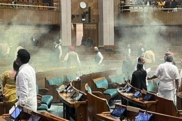 நாடாளுமன்றில் இருவர் திடீரென புகுந்ததால் பரபரப்பு!