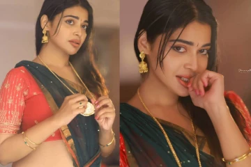 சேலையில் மயக்கும் நடிகை தர்ஷா குப்தா!! புகைப்படங்கள் இதோ..