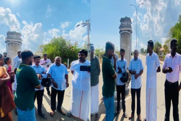 கீரிமலை பகுதி காணியை அளவிட ரகசியமாக வந்த அதிகாரிகள்! மக்களுடன் வாக்குவாதம்