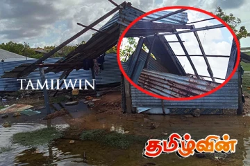 சீரற்ற காலநிலையால் யாழில் வீடொன்று பகுதியளவு சேதம்