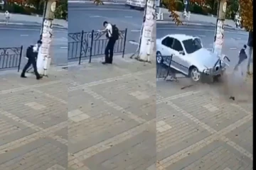 நூலிழையில் உயிர் தப்பிய மாணவன் - வைரலாகும் அதிர்ச்சி வீடியோ