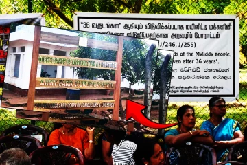 வலி. வடக்கில் இராணுவத்தின் புதிய அடையாளம்! காற்றில் பறக்கும் மக்களின் காணி மக்களுக்கே வாக்குறுதி!