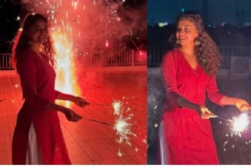 என்ன பயம் பாருங்க.. நடிகை கீர்த்தி சுரேஷ் வெளியிட்ட தீபாவளி கொண்டாட்ட வீடியோ