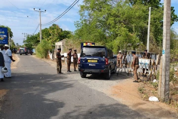 யாழில் தையிட்டியில் காணி அளவிடும் பணி இடைநிறுத்தம்