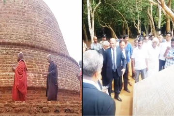 குருந்தூர் மலையில் நீதிபதி முன்னிலையில் வழிபாட்டினை மேற்கொண்ட பௌத்த துறவிகள்!(Video)