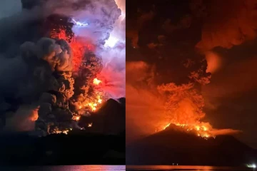 இந்தோனேசியாவில் எரிமலை வெடிப்பு., சுனாமி எச்சரிக்கை