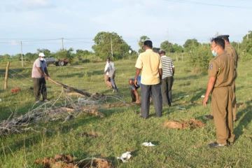புகையிரத திணைக்கள காணிகளில் அமைத்த சட்டவிரோத வேலியை அகற்றிய திணைக்களத்தினர்(Photos)