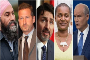 கனடா தேர்தலில் பாரிய மக்கள் ஆதரவைப் பெற்ற 5 பிரதானக் கட்சிகள்