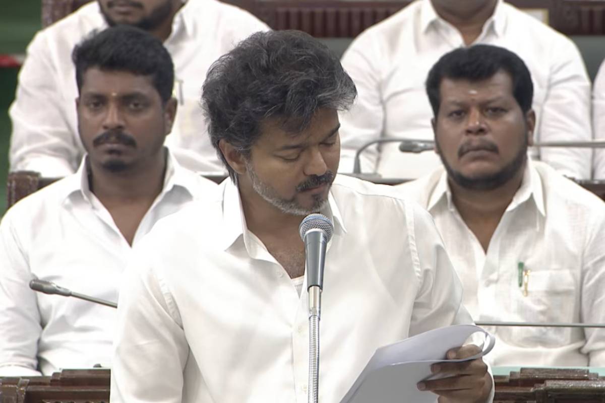 தமிழ் என்றாலே கெத்து - தனித்தீர்மானம் கொண்டு வந்த முதல்வர் விஜய் | Tamil Means Swag Cm Vijay Speech On Resolution