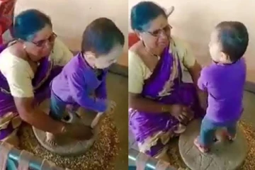 குறும்பாக குழந்தை செய்யும் சேட்டை! இனி சொர்கம் தேவையா... கிடைக்காத அழகிய வரம்!