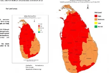 இலங்கையின் 14 மாவட்டங்களுக்கு சிவப்பு எச்சரிக்கை