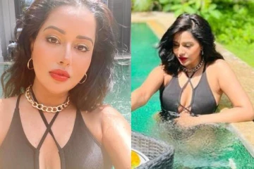 லோ நெக் ஆடையில் டாப் ஆங்கிளில் இப்படியொரு போஸ்.. பிக்பாஸ் நடிகை வெளியிட்ட போட்டோஷூட்..