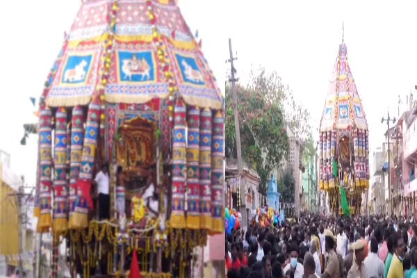 தஞ்சை பெரிய கோயில் சித்திரை தேரோட்டம் : ஆயிரக்கணக்கான பக்தர்கள் பங்கேற்பு | Thanjavur Peruvudaiyar Kovil Chitrai Chariot