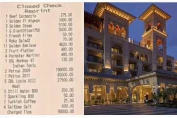 ஹோட்டல் பில் 90 லட்சம்; டிப்ஸ் மட்டுமே 20 லட்சமாம் - எங்கு நடந்தது தெரியுமா?