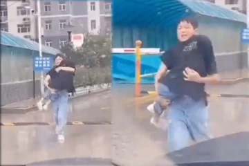 கொட்டும் மழையில் மின்னல் வேகத்தில் தங்கையை பாதுகாத்த அண்ணன்! 2 மில்லியன் பேர் அவதானித்த சிலிர்க்க வைக்கும் காட்சி