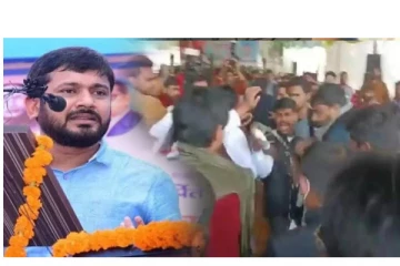 பிரச்சாரத்தில் ஆசீட் வீச்சு? - கன்னையாகுமார் அதிர்ஷ்டவசமாக உயிர்பிழைத்தார் - அதிர்ச்சி சம்பவம்