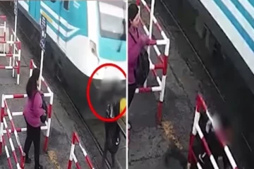 மொபைலை பார்த்தபடி நடந்த நபர்... பயங்கர விபத்திலிருந்து மயிரிழையில் உயிர் தப்பிய காட்சி