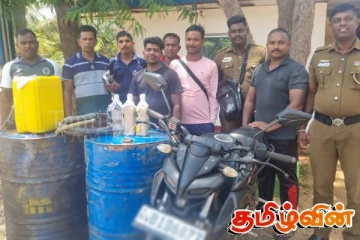 புதுக்குடியிருப்பில் சட்டவிரோத கசிப்பு உற்பத்தி நிலையம் முற்றுகை: இருவர் தப்பியோட்டம்