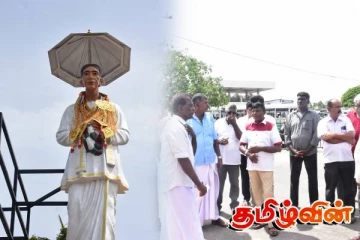 மன்னாரில் உடைக்கப்பட்ட தந்தை செல்வாவின் உருவச்சிலை மீண்டும் திறந்து வைப்பு