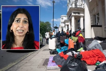 பிரித்தானிய தெருவில் கைவிடப்பட்ட புலம்பெயர் மக்கள்: உள்விவகார செயலருக்கு இறுகும் நெருக்கடி