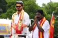 விஜயின் சிலையை வைத்து பிரச்சாரம் செய்யும் தவெக வேட்பாளர்