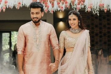 மாடல் அழகியுடன் திருமணம்: பிரமாண்டமாக நடைபெற்ற தமிழ் நடிகர் காளிதாஸ் நிச்சயதார்த்தம்