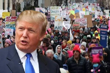 நாளை பதவியேற்கும் டிரம்புக்கு எதிராக ஆயிரக்கணக்கானோர் போராட்டம்