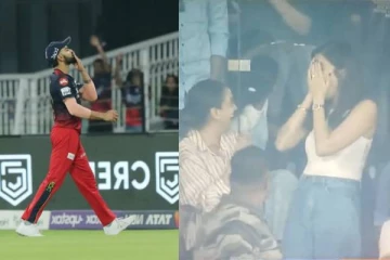 முத்தங்களை பறக்கவிட்ட விராட் கோலி..! மைதானத்தில் முகம் சிவந்த மனைவி அனுஷ்கா சர்மா