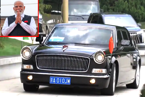 PM Modi China visit 2025, Hongqi L5 Xi Jinping car, SCO Summit Modi Xi meeting, Made in China luxury car, Modi Hongqi limousine, FAW Hongqi L5 features, Xi Jinping state car, India China diplomatic gesture, Modi Xi Jinping SCO 2025, Red Flag car China