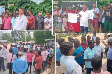 சம்பள அதிகரிப்பு கோரி கண்டியில் தொழிலாளர்கள் போராட்டம்