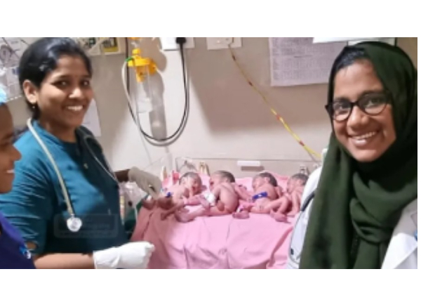 கர்நாடகாவில் பெண்ணுக்கு ஒரே பிரசவத்தில் 4 குழந்தைகள் பிறந்தது - வைரலாகும் புகைப்படம் | 4 Children In A Single Delivery