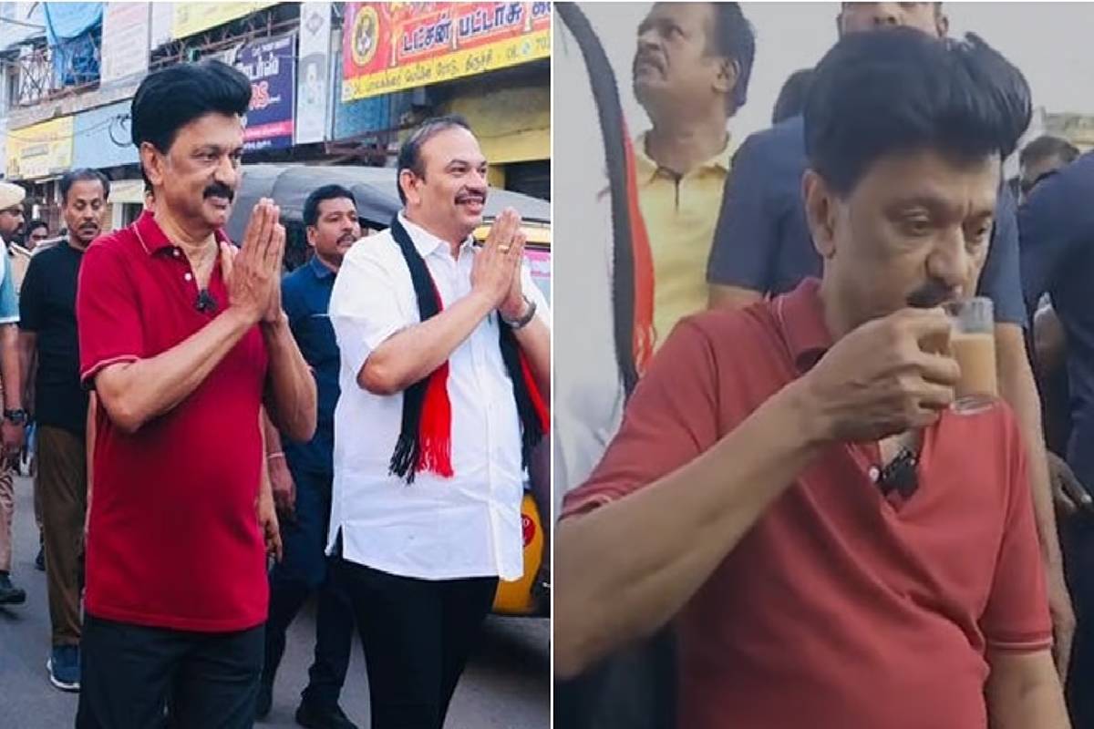 திருச்சியில் நடந்து சென்று வாக்கு சேகரித்த முதலமைச்சர் ஸ்டாலின் | Cm Stalin Early This Morning Arrived In Trichy