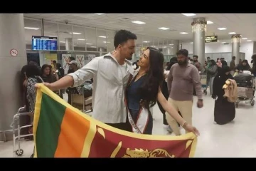 திருமதி உலக அழகிப் போட்டிக்காக அமெரிக்கா சென்ற இலங்கையழகி