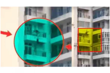 9-வது மாடியிலிருந்து திடீரென குதித்து அலறிய மனைவி - ஓடி வந்து பிடித்த கணவன் - அடுத்து நடந்த அதிர்ச்சி!