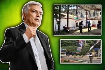 வவுனியாவில் காவல்துறையினரால் அகற்றப்பட்ட ரணிலின் பதாதைகள்