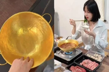 1 கிலோ எடை கொண்ட தங்க பாத்திரத்தில் சமையல் செய்யும் நகைக்கடைக்கார பெண்.., இதன் விலை எவ்வளவு?