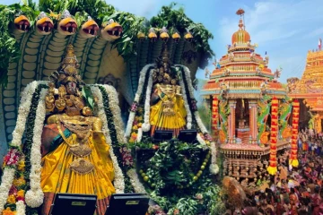 பல்லாயிரக்கணக்கான பக்தர்கள் புடைசூழ தேரிலே காட்சியளித்த நயினை நாகபூசணி அம்மன்