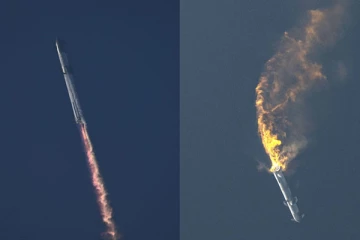 நடுவானில் வெடித்துச் சிதறிய உலகின் மிகப்பெரிய ஸ்டார்ஷிப் ராக்கெட்!