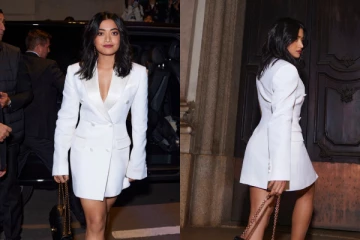 ஷார்ட் உடையில் கவர்ச்சியாக பேஷன் ஷோவில் கலந்துகொண்ட ராஷ்மிகா