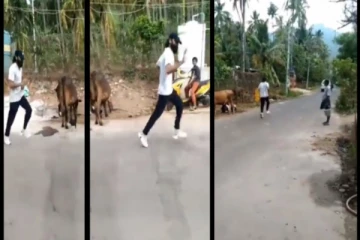 கிராம மக்களுக்கு Hi சொல்லிக்கொண்டே ஜாக்கிங் சென்ற தனுஷ் - வைரலாகும் வீடியோ!