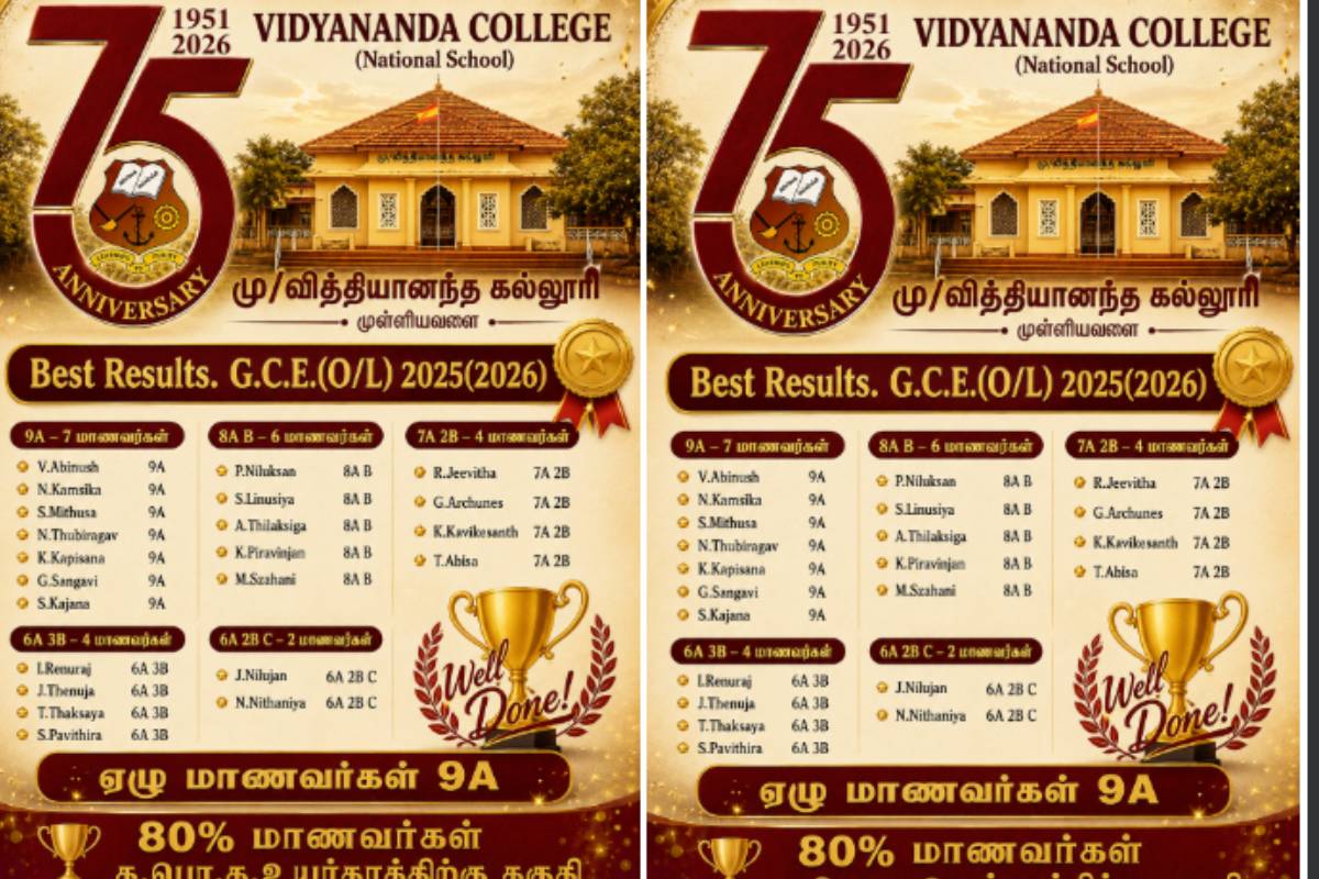சாதாரண தரப்பரீட்சை பெறுபேறுகள் - சிறந்த பெறுபேறுகளை பெற்றுள்ள முல்லைத்தீவு மாணவர்கள் | Best Results In Mullaitivu District சாதாரண தரப்பரீட்சை பெறுபேறுகள் - சிறந்த பெறுபேறுகளை பெற்றுள்ள முல்லைத்தீவு மாணவர்கள் | Best Results In Mullaitivu District