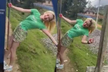 ரயிலில் இளம்பெண் செய்த சாகசம்! எமனிடம் சென்று திரும்பிவந்த திக் திக் காட்சி