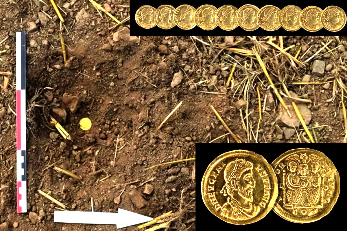 Luxembourg gold coins discovery, Roman Empire treasure found, 1700 years old Roman coins, Holzthum Luxembourg archaeology, Rare Eugenius Roman coins, Roman defensive tower treasure #Luxembourg #RomanEmpire #GoldCoins #Archaeology #History #TreasureHunt #AncientSecrets #RareDiscovery