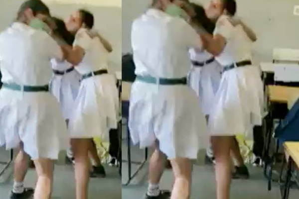 பள்ளி சீருடையில் மாணவிகள் செய்த மோசமான காரியம்... அதுவும் இப்படியா? லீக்கான வீடியோ | Crazy Catfight Breaks Between Kanpur School Girls