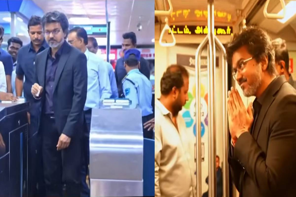 டிக்கெட் எடுத்து மெட்ரோ ரயிலில் பயணித்த முதல்வர் விஜய் | Cm Vijay Travels In Chennai Metro Inspection டிக்கெட் எடுத்து மெட்ரோ ரயிலில் பயணித்த முதல்வர் விஜய் | Cm Vijay Travels In Chennai Metro Inspection