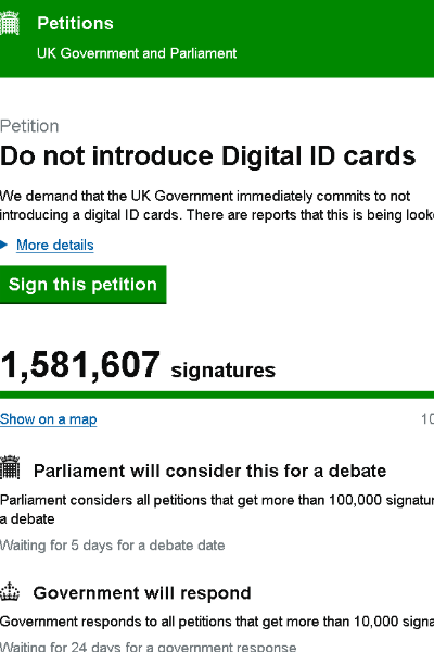 petition against uk digital card