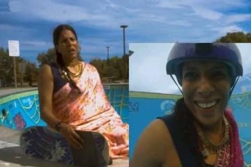 கனடாவில் புடவை அணிந்துகொண்டு ஸ்கேட்டிங் செய்யும் பெண்ணின் சுவாரஸ்ய பதிவு!